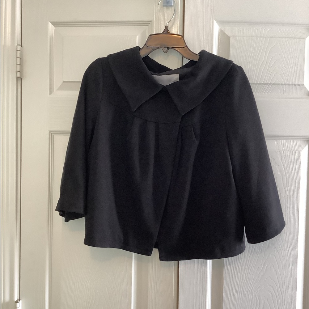 Old Navy Swing Jacket Blazer Suit Dress Black M Three Quarter Sleeve - Picture 7 of 7